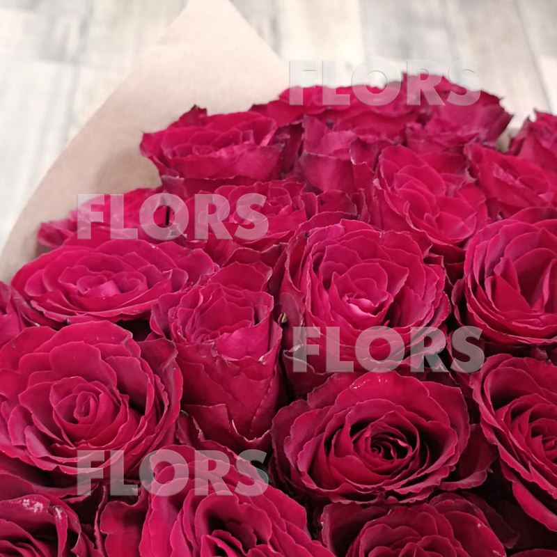 Букет красных роз, 51шт