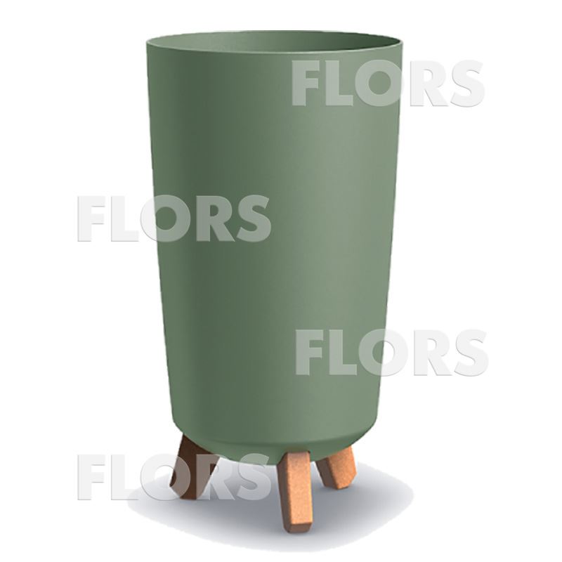 GRACIA TUBUS SLIM зеленый ваза-кашпо пластик на ножках