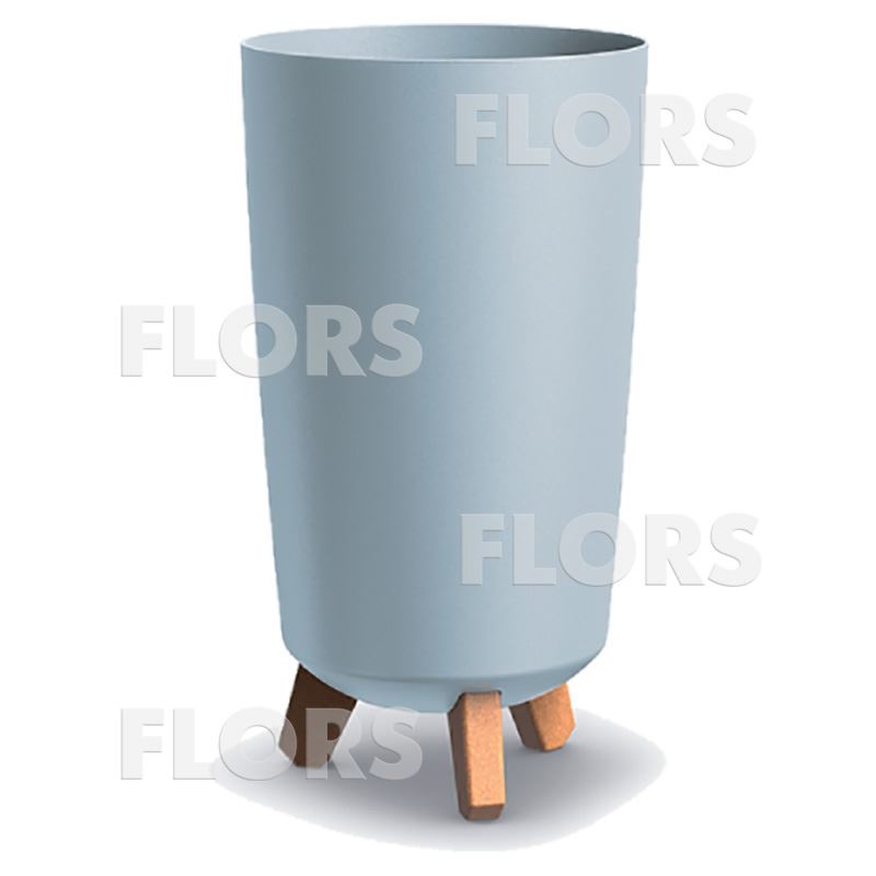 GRACIA TUBUS SLIM серый ваза-кашпо пластик на ножках
