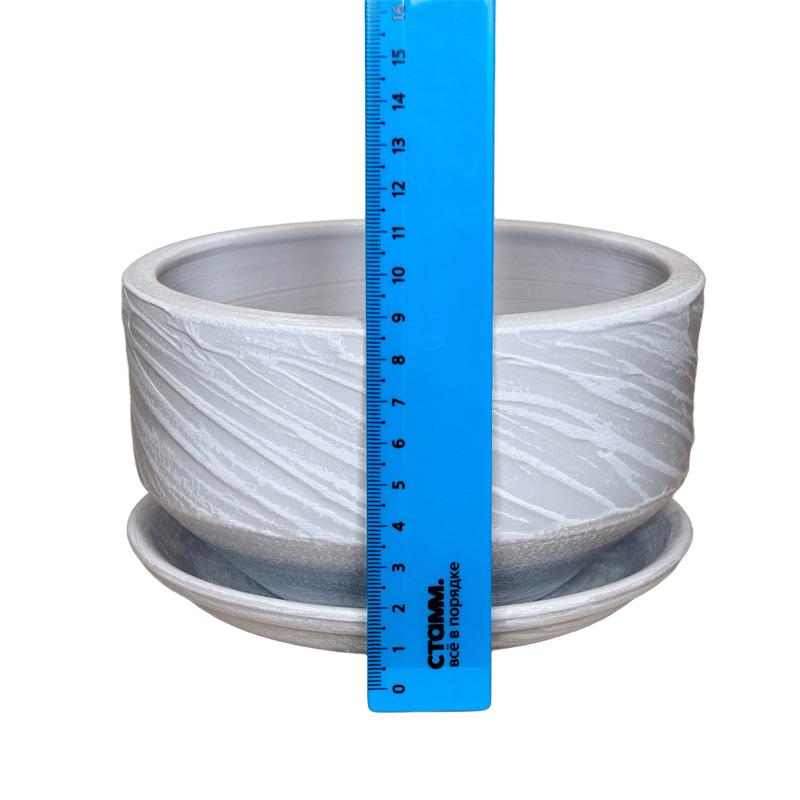 Бонсайница керамика Бриз серый