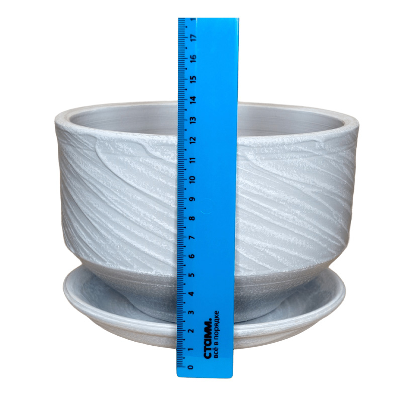 Бонсайница керамика Бриз серый