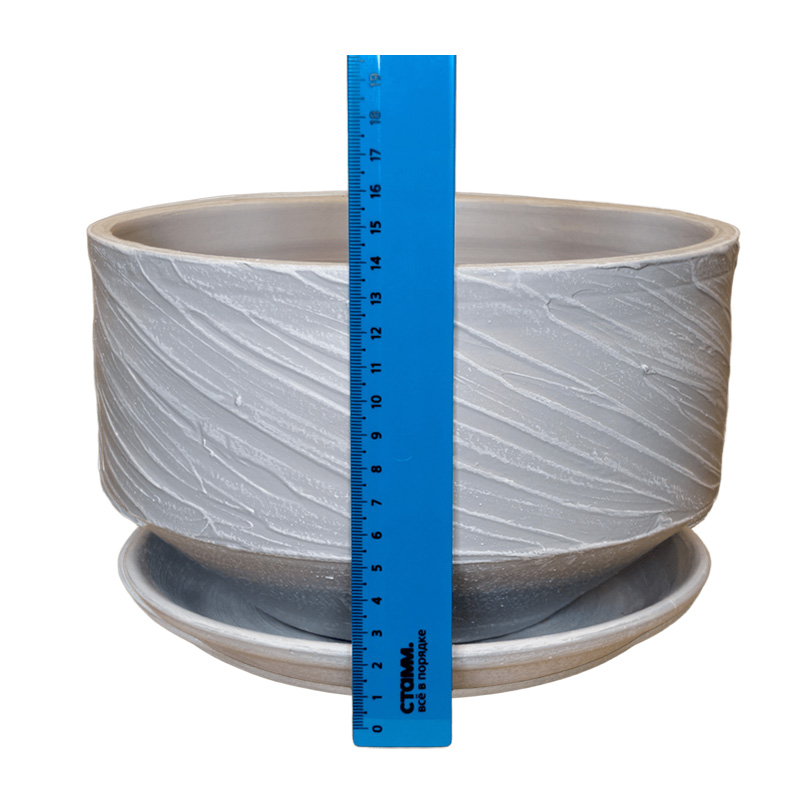 Бонсайница керамика Бриз серый