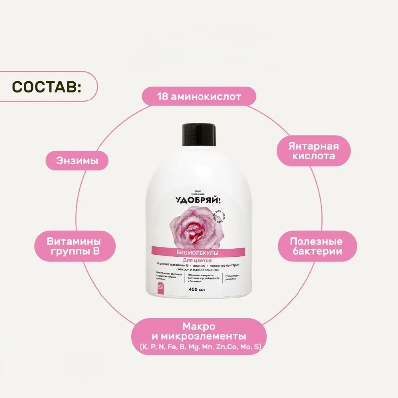 Удобрение Биомолекулы для цветов 400мл
