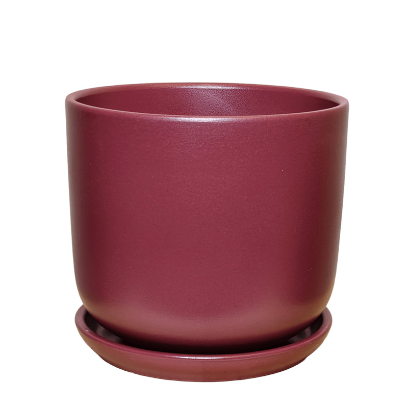 Горшок керамика Цилиндр Бордо