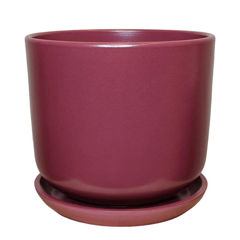 Горшок керамика Цилиндр Бордо
