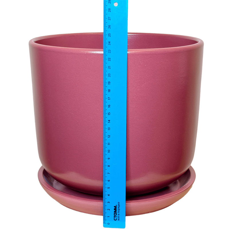 Горшок керамика Цилиндр Бордо