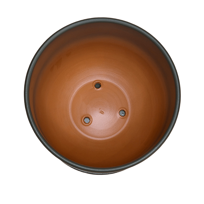 Горшок керамика Цилиндр серо-зеленый