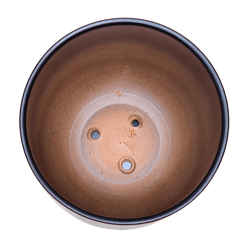 Горшок керамика Цилиндр черный