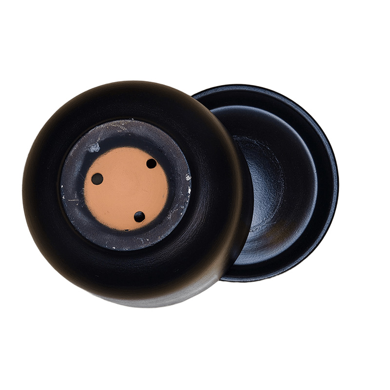 Горшок керамика Цилиндр черный