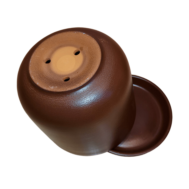 Горшок керамика Цилиндр Шоколад