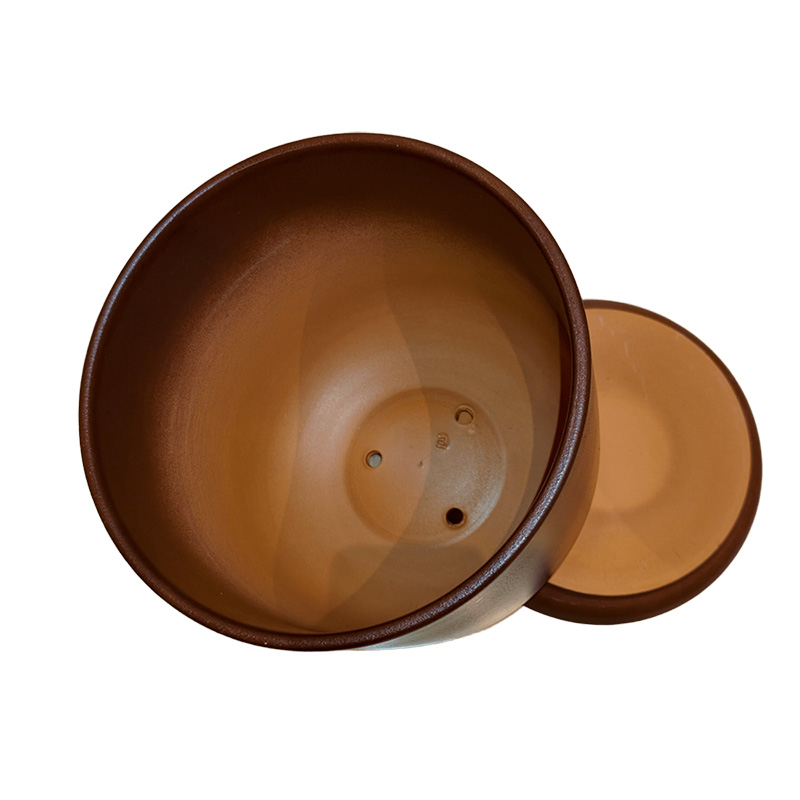 Горшок керамика Цилиндр Шоколад