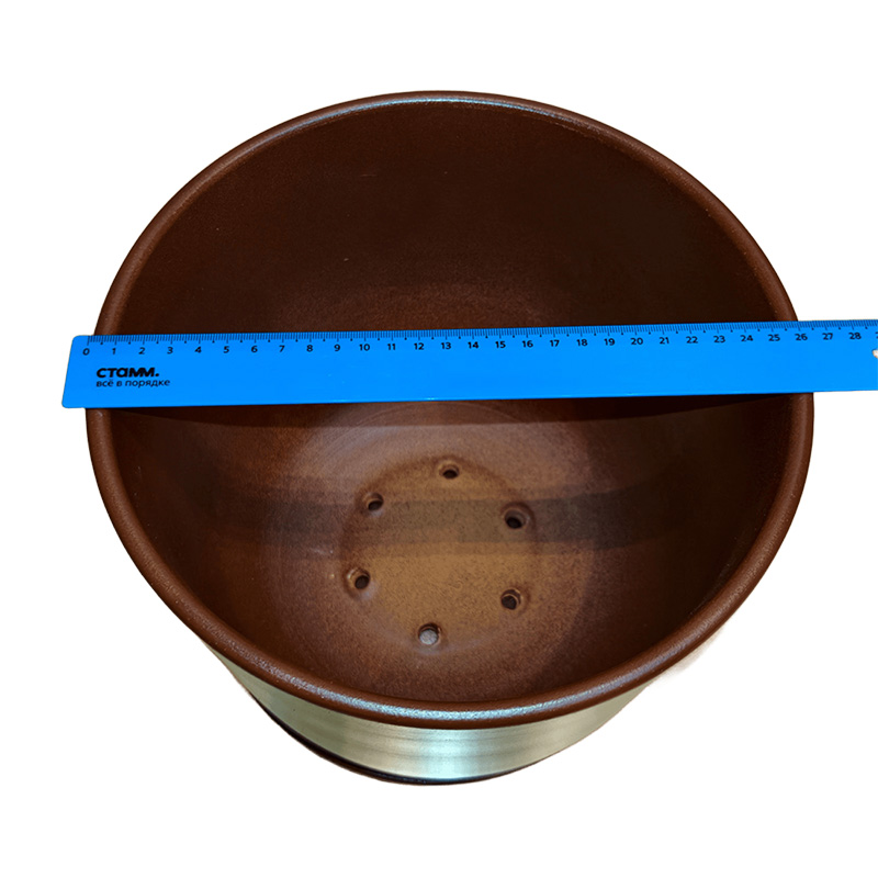 Горшок керамика Цилиндр Шоколад