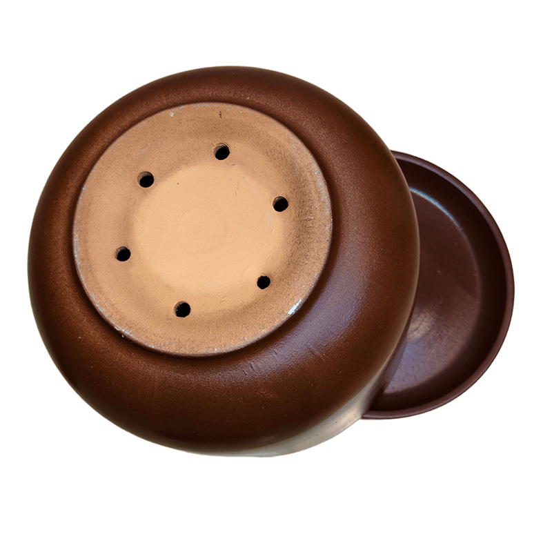 Горшок керамика Цилиндр Шоколад