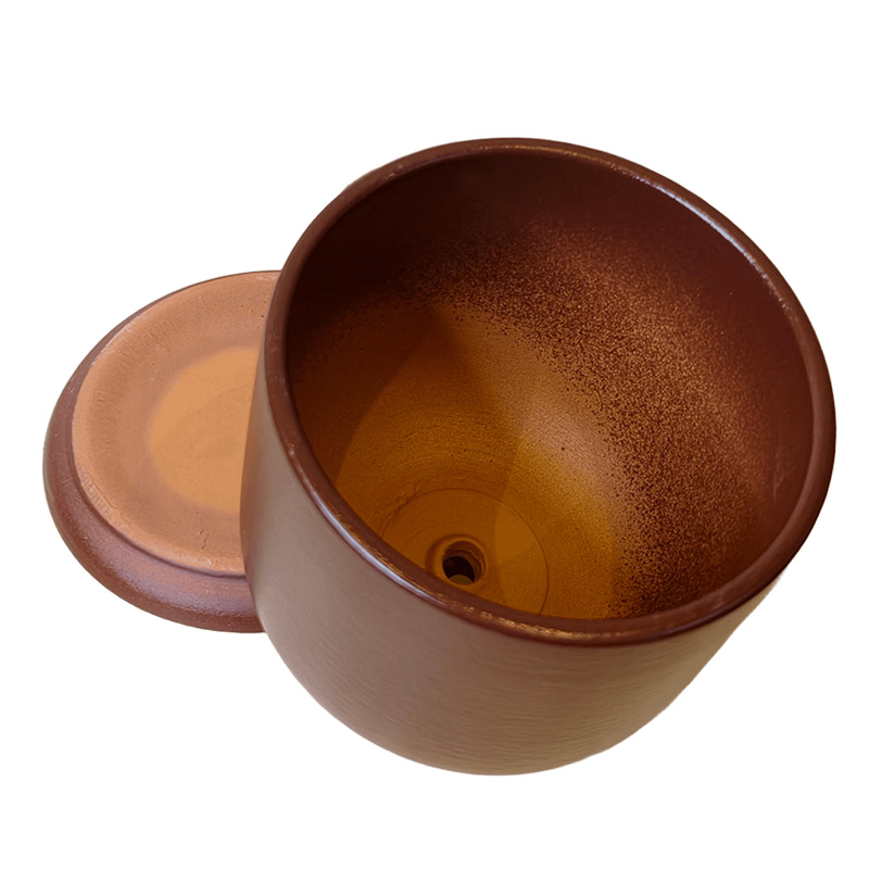 Горшок керамика Цилиндр Шоколад