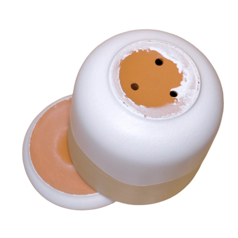 Горшок керамика Цилиндр Волна Беж