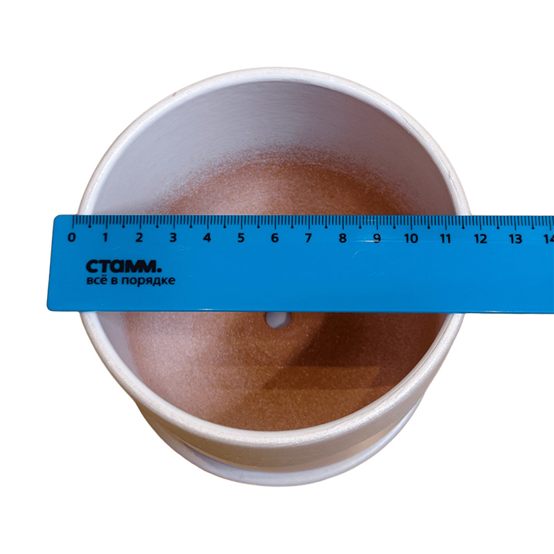 Горшок керамика Цилиндр Волна белый