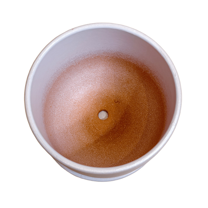 Горшок керамика Цилиндр Волна белый