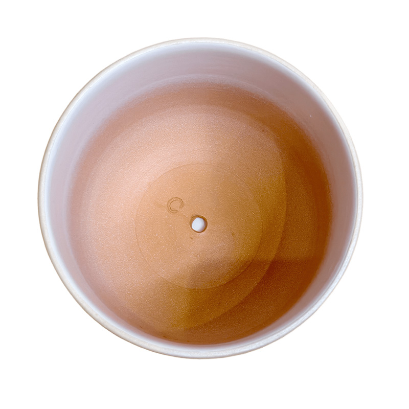 Горшок керамика Цилиндр Волна белый