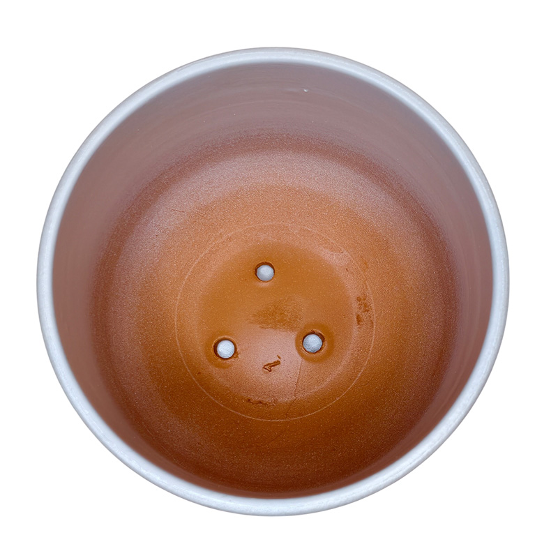 Горшок керамика Цилиндр Волна белый