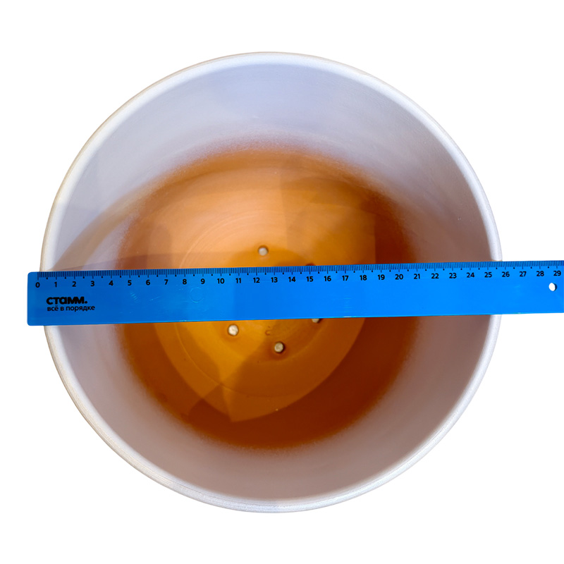 Горшок керамика Цилиндр Волна белый