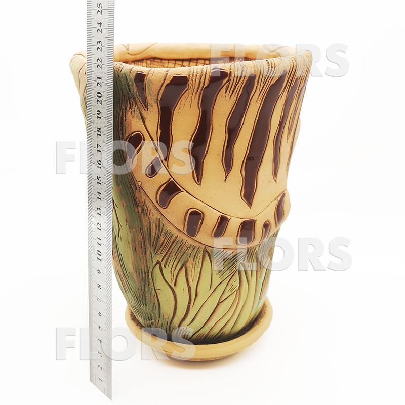 Горшок керамика Тигрица с тигренком