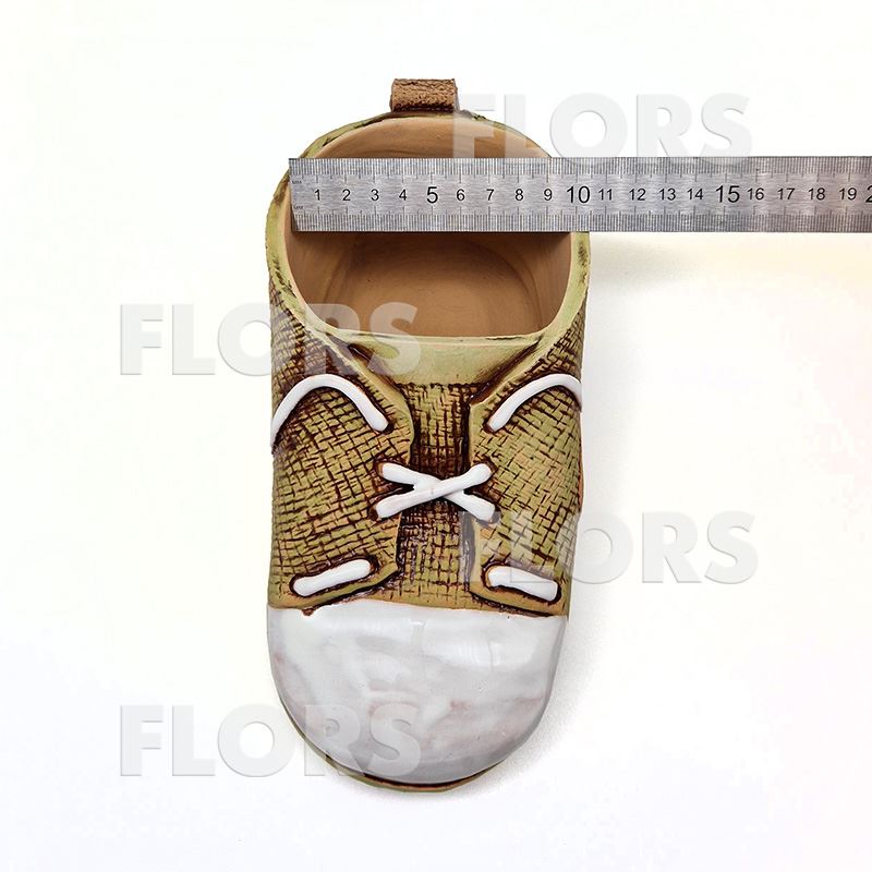 Кашпо керамика Кроссовок зеленый